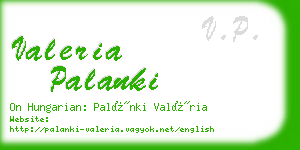 valeria palanki business card